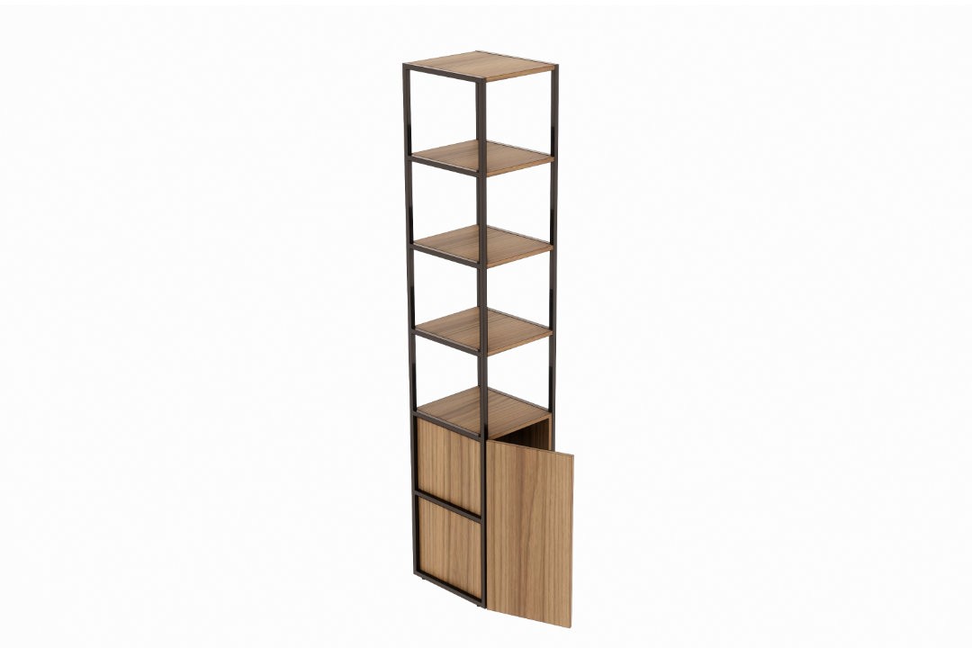 Estante extra alta industrial com portas 40 cm Soho
